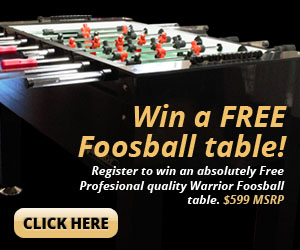 Warrior Table Soccer Sweepstakes